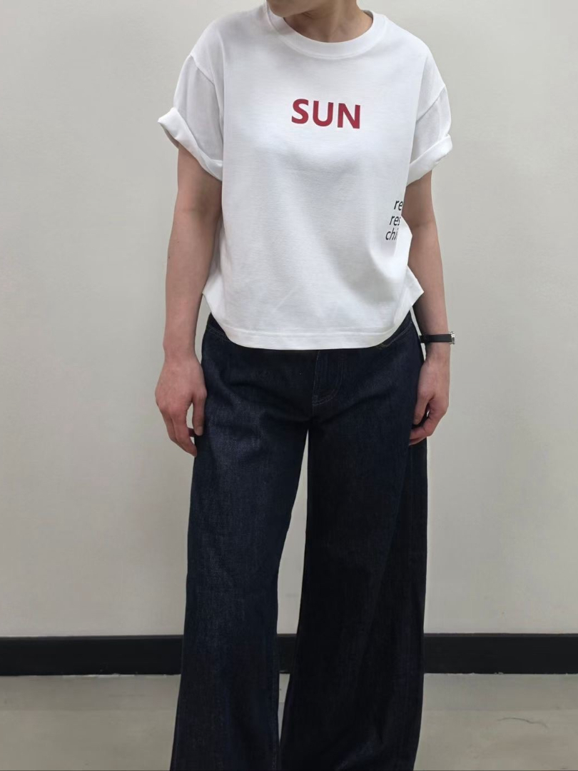 今天有點酷★SUN字母休閒短袖T恤