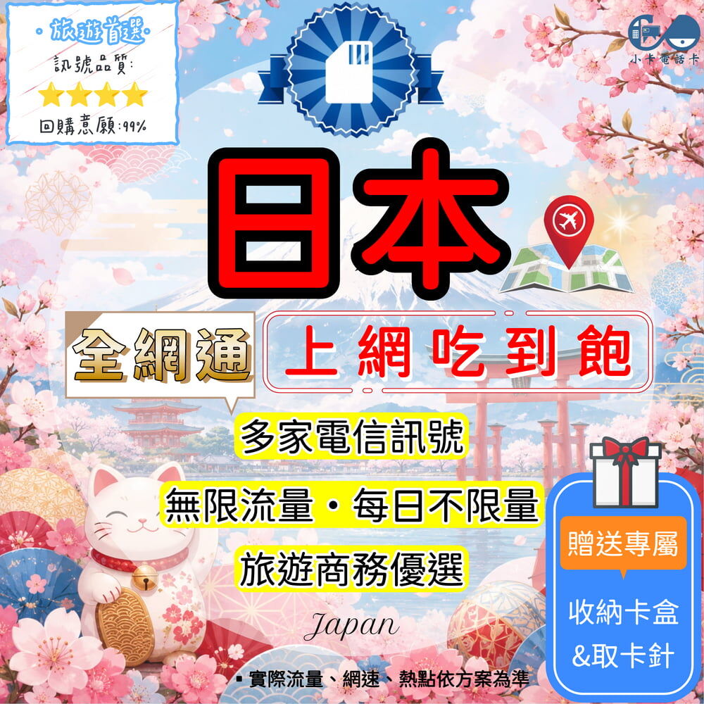 【SIM卡】日本全網通高速上網卡｜吃到飽與彈性多方案·智慧多網切換〈隨插即用、簡易開通、熱點分享〉