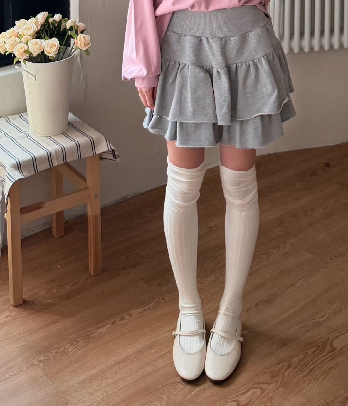 鬆緊棉蛋糕褲裙