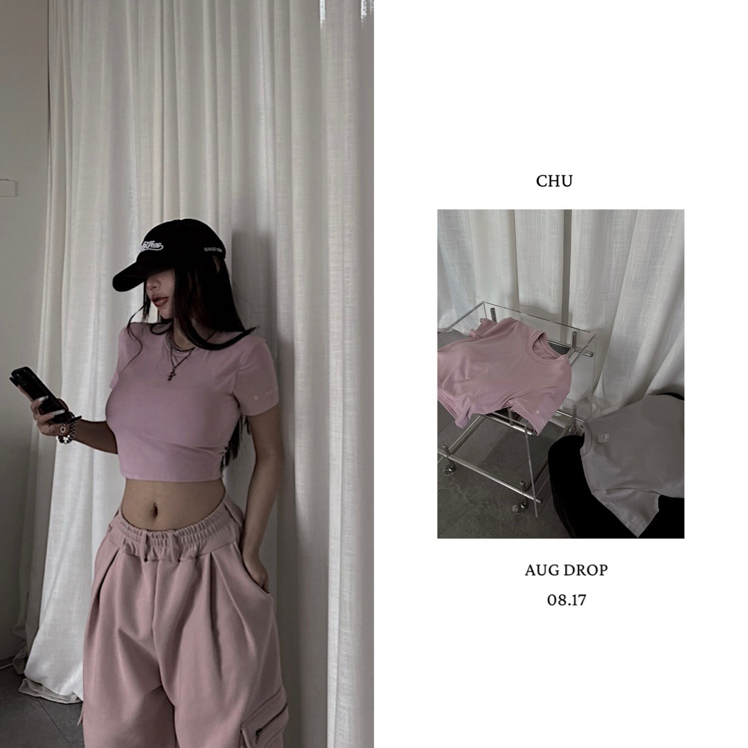 𝐂𝐇𝐔-𝐌𝐀𝐃𝐄｜Flatter Fit BT-05 圓領短袖上衣 (08.17 Drop)