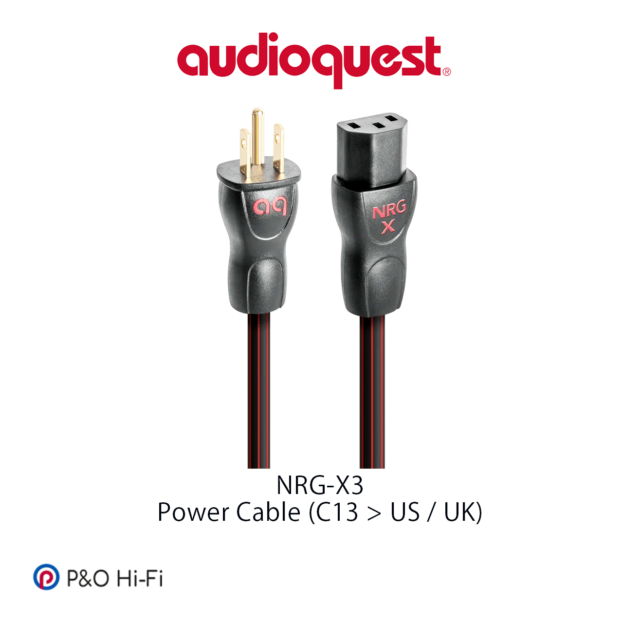 AudioQuest NRG-X3 X 系列電源線 (C13 > US / UK Plug) (2M)