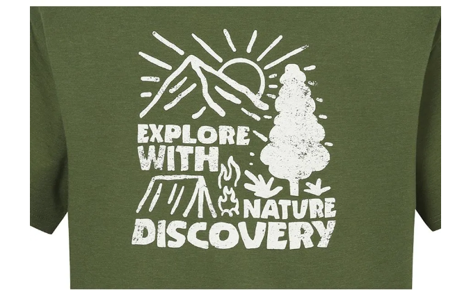A50 Discovery Expedition 露營手繪圖案短袖 T-Shirt - 綠色｜DXRS8T053-KAD