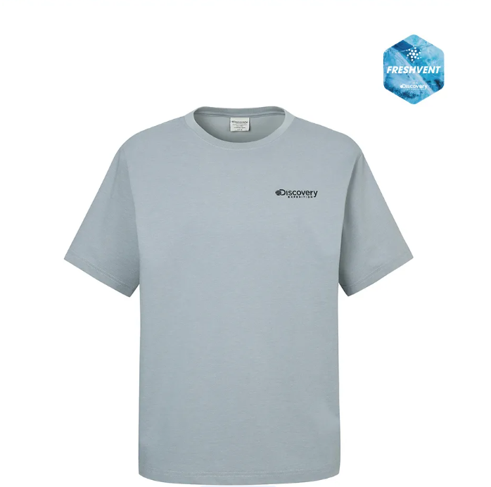 A51 Discovery Expedition 露營手繪圖案短袖 T-Shirt - 藍色｜DXRS8T053-SBL