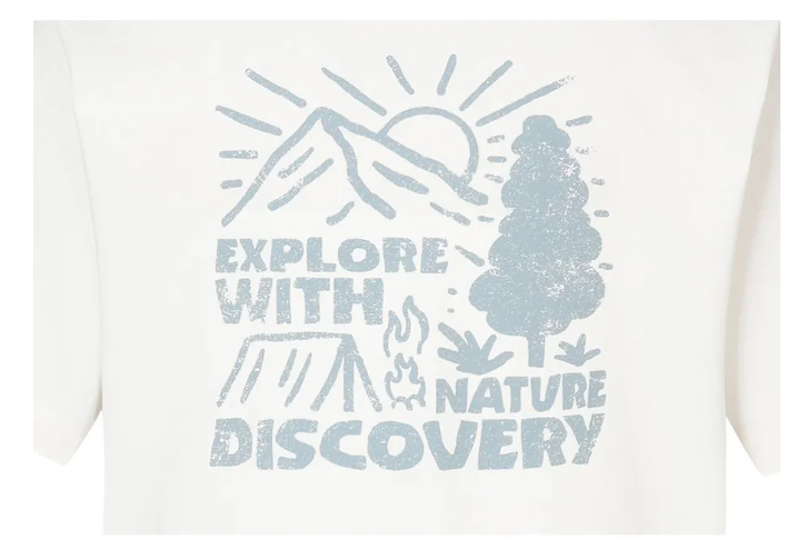 A52 Discovery Expedition 露營手繪圖案短袖 T-Shirt - 白色｜DXRS8T053-WHT