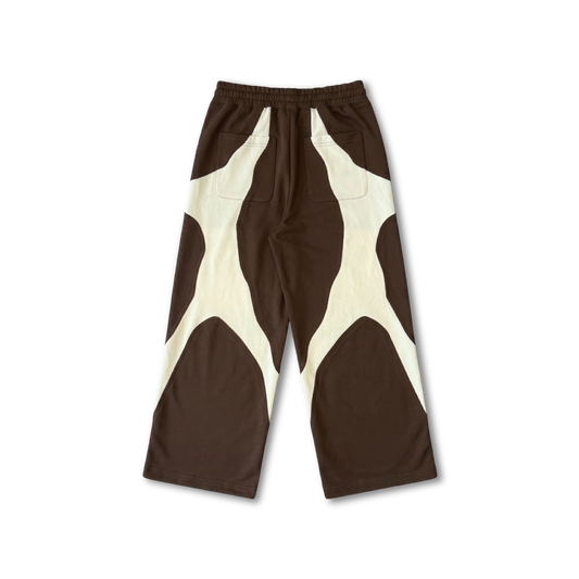 FLEXER8 x Cracked Club NIF Sweatpants - BROWN