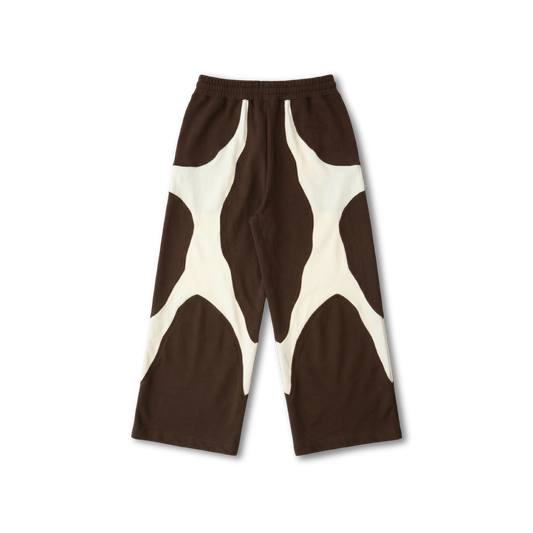FLEXER8 x Cracked Club NIF Sweatpants - BROWN