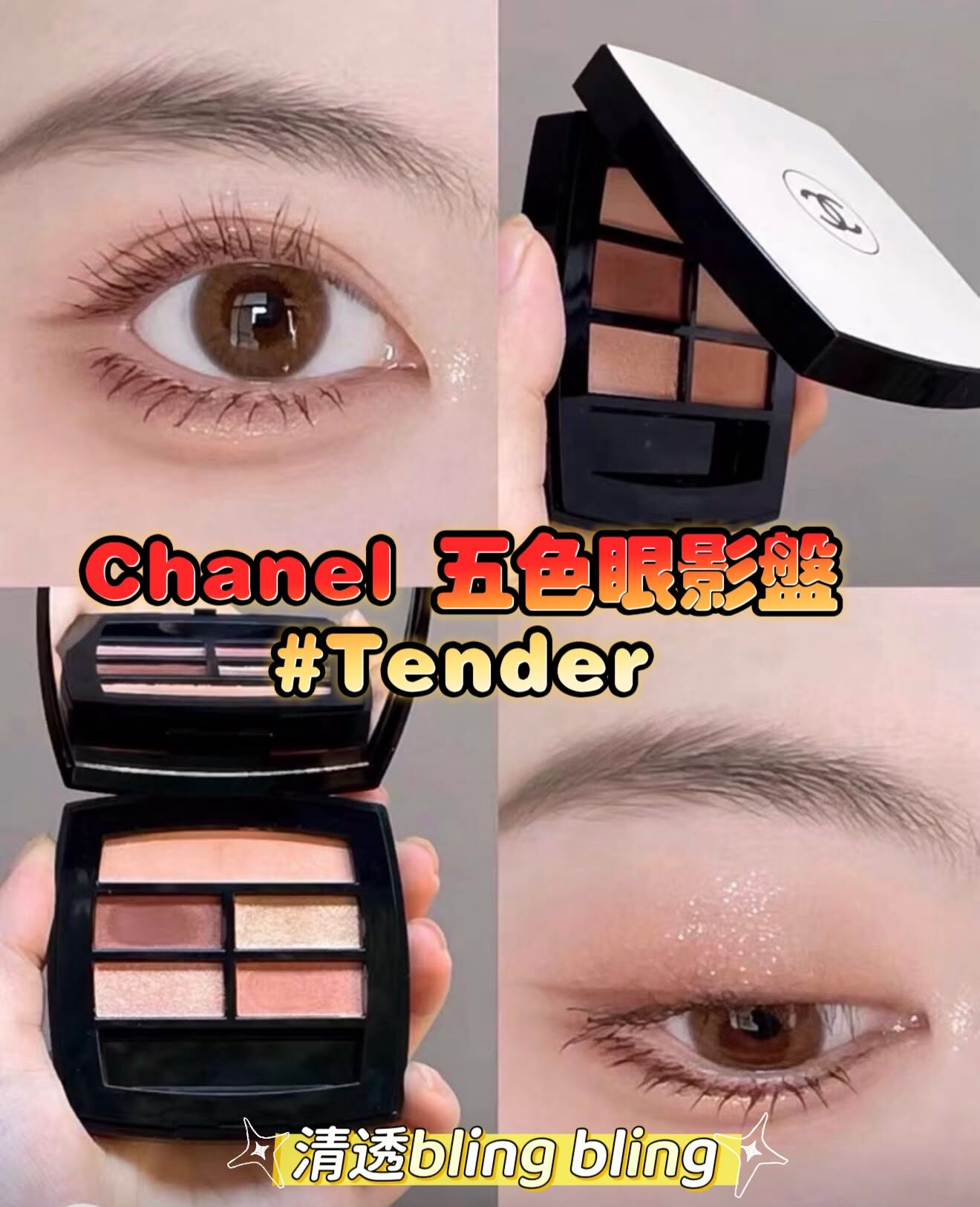 S22524CHANEL 五色眼影盤 #Tender色