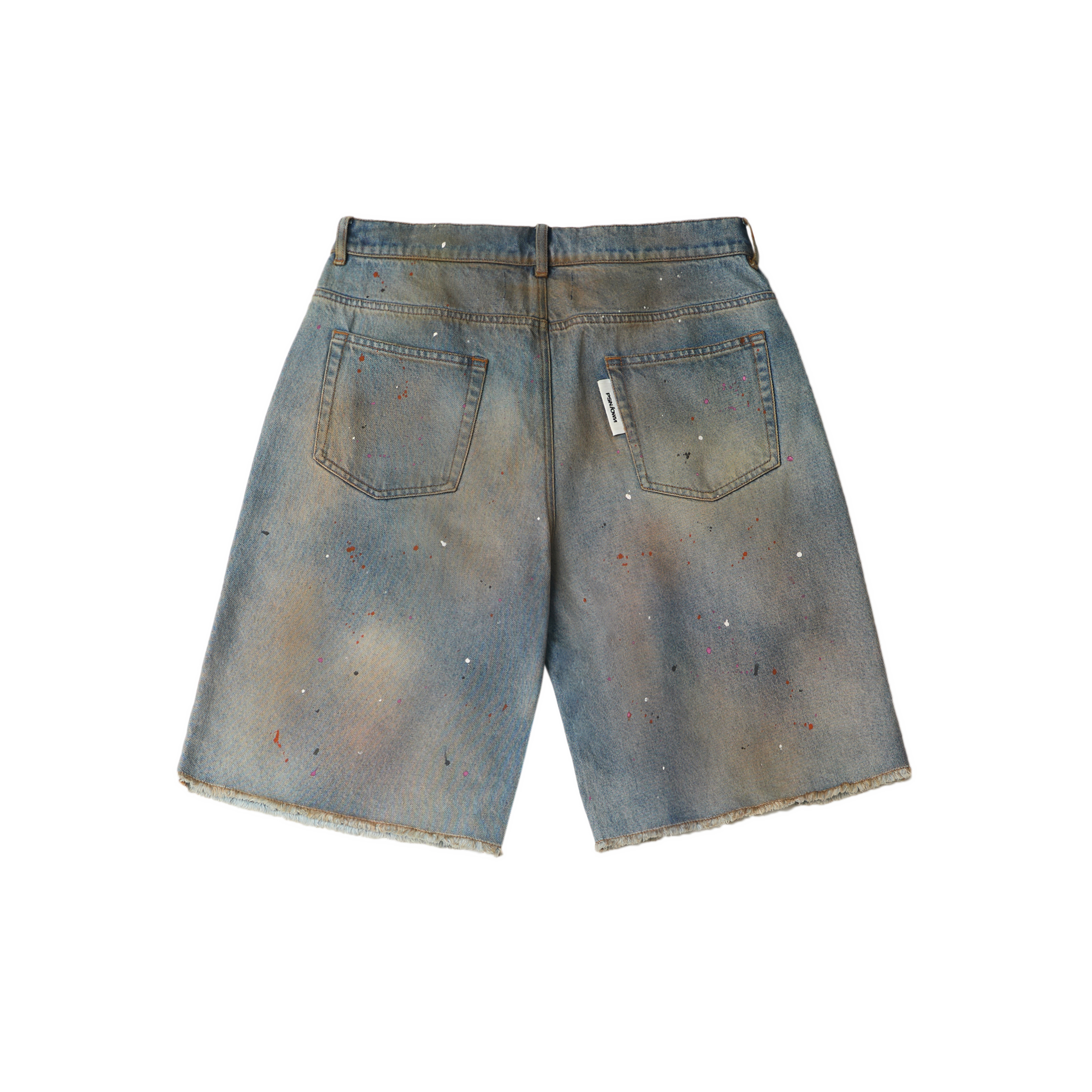 PSN/OWN 水洗噴漆做髒 不收邊直筒短褲 ASTRAL GUNNAR SHORTS P/O-SS26-4014