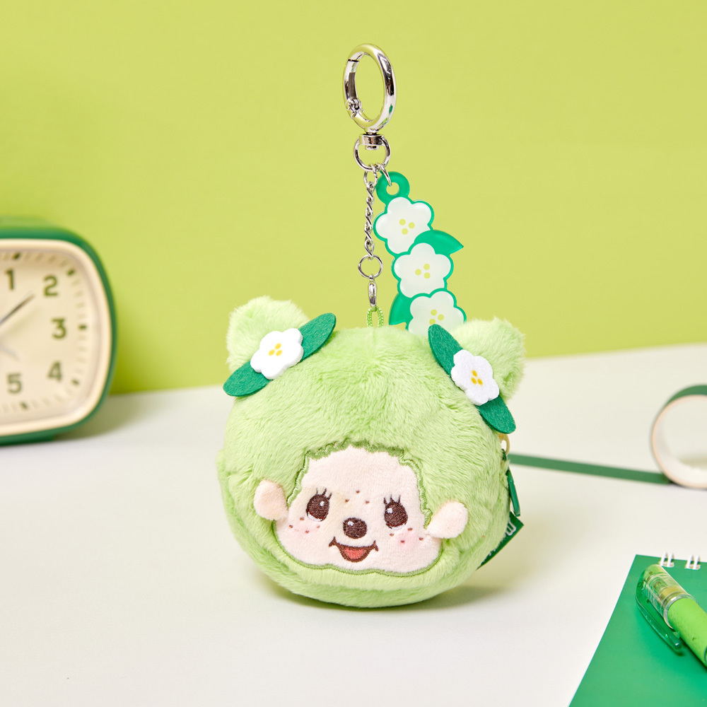 🇰🇷 MONCHHICHI 夢奇奇 蒙奇奇女孩 抹茶造型 臉部收納包 吊飾 鑰匙圈 / 預購