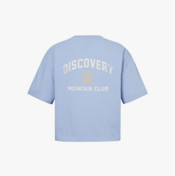A55 Discovery Expedition 女裝短版印花短袖 T-Shirt - 淺紫藍色｜DWRS93053-LDS