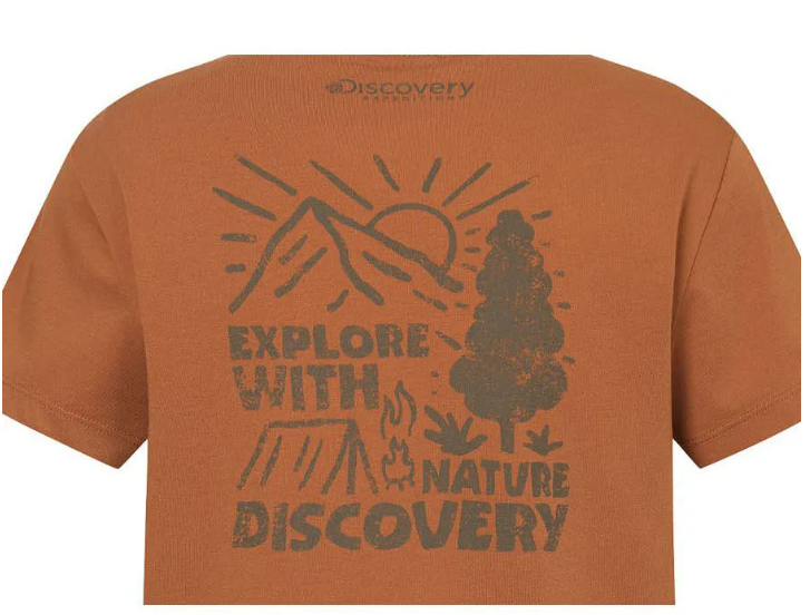 A62 Discovery Expedition 女裝手繪風圖案短版上衣 - 橙色｜DWRS9K053-ORD