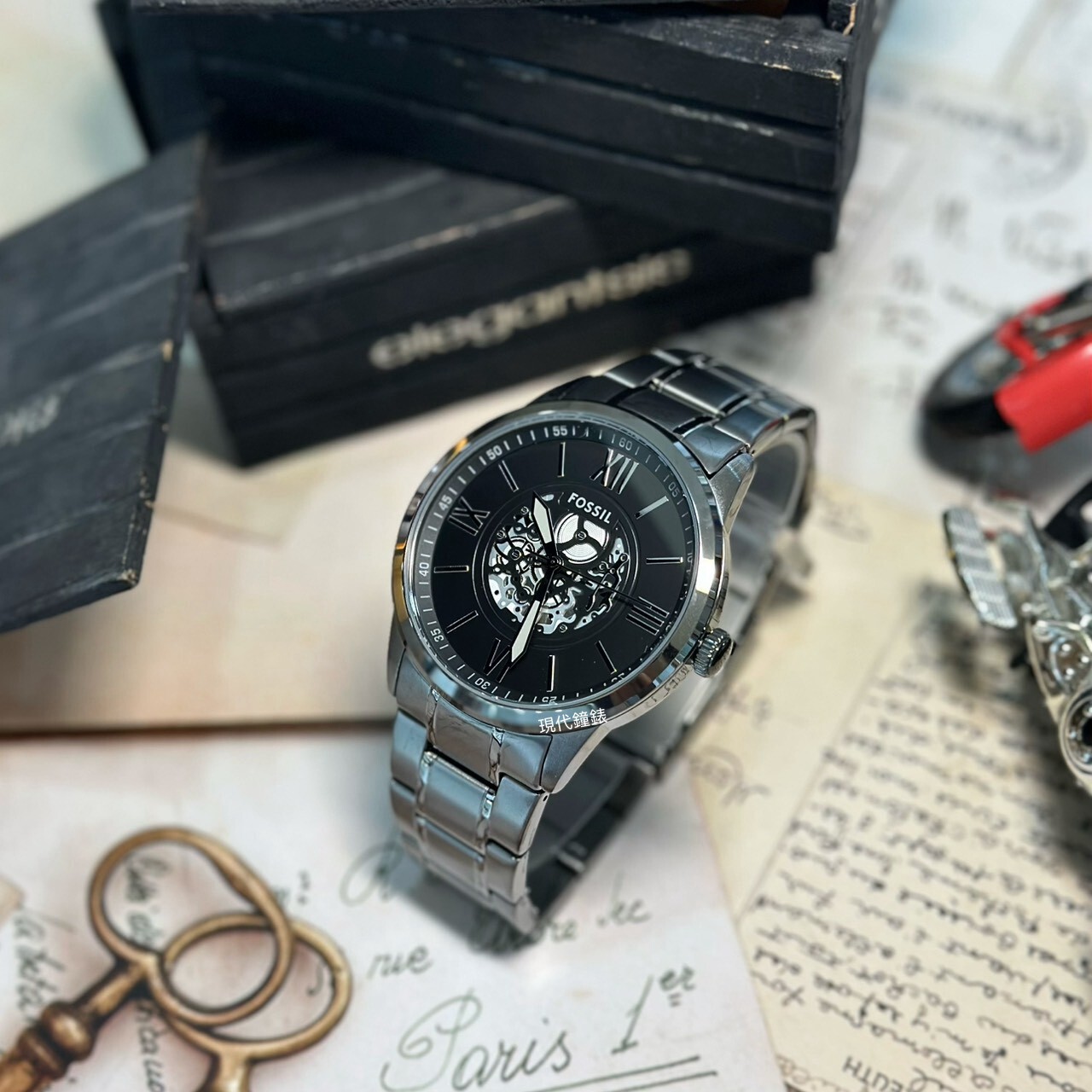 【FOSSIL】Flynn 經典雅仕羅馬數字手錶 BQM7131 48mm 現代鐘錶