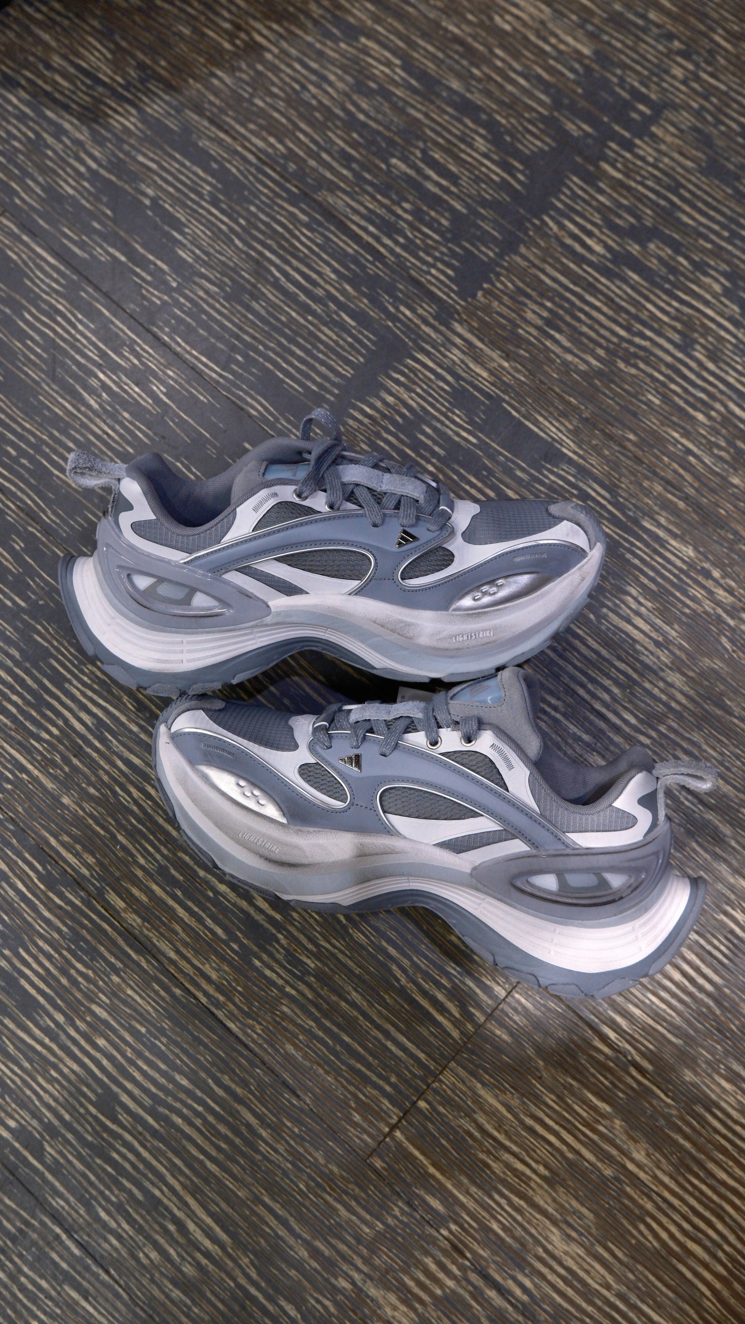 0807 特價 adidas FOS XLG 織物 SPEED 輕機甲鞋 經典舒適 生活休閒鞋 男女同款 深灰 刷舊 KJ6502