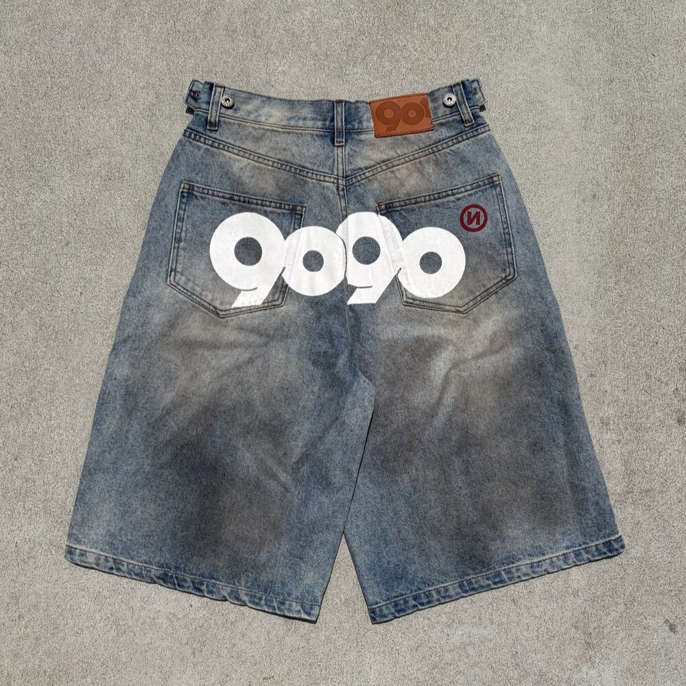 2026SS 9090 OG Logo Panted Buggy Jorts 9090字樣 牛仔 短褲 七分褲 現貨 NN2238