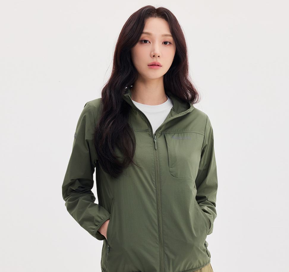 A71 Discovery Expedition 女裝防風連帽外套 - 綠色｜DWWJ74053-LKS