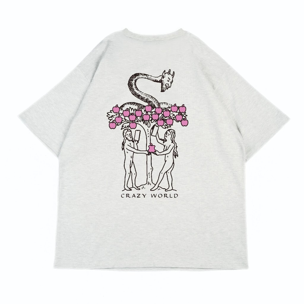 SIGHT Clothing｜Crazy world Tee (Heather Grey)