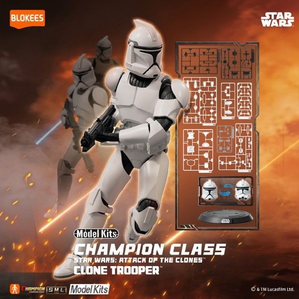 Blokees Figure – Star Wars Champion Class CC07 《Attack of the Clones》系列 Clonetrooper 複製人士兵