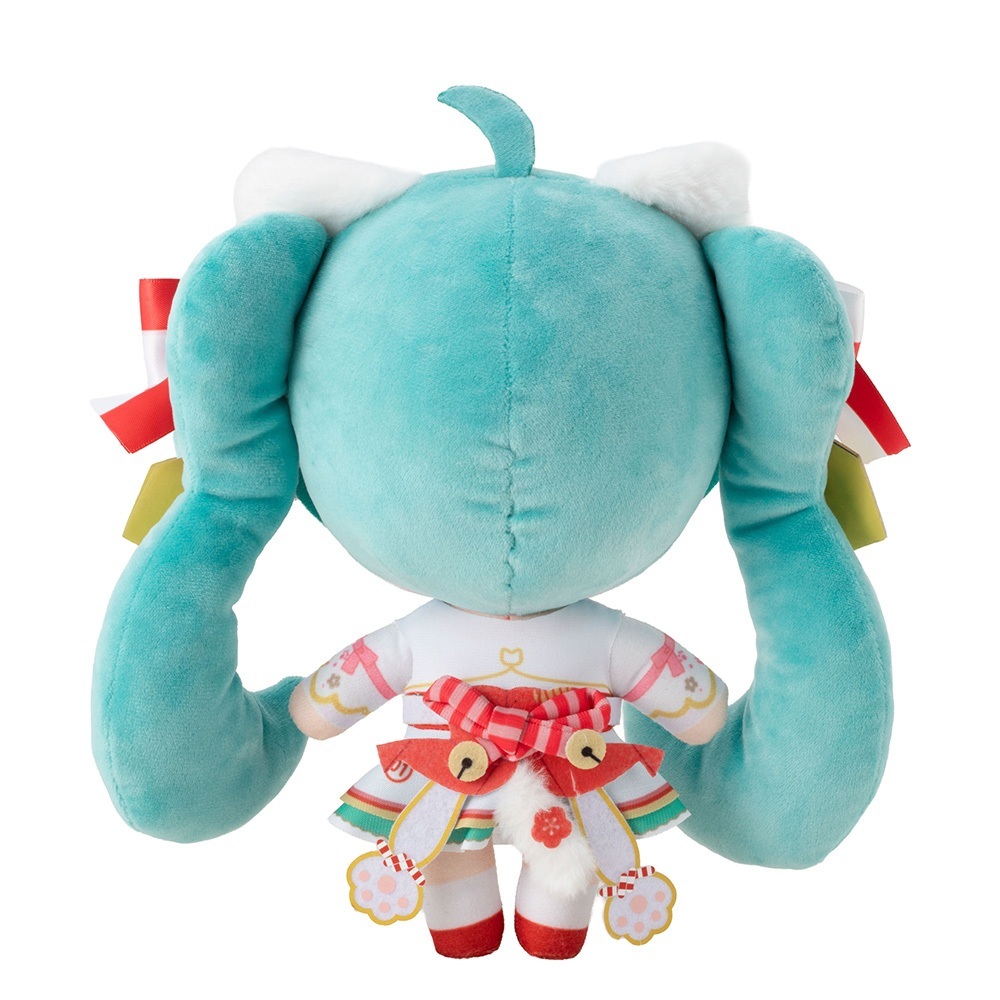 KADOKAWA "Hatsune Miku x Maneki-neko" Hatsune Miku White Cat Plush Standard Ver. Art by Rassu