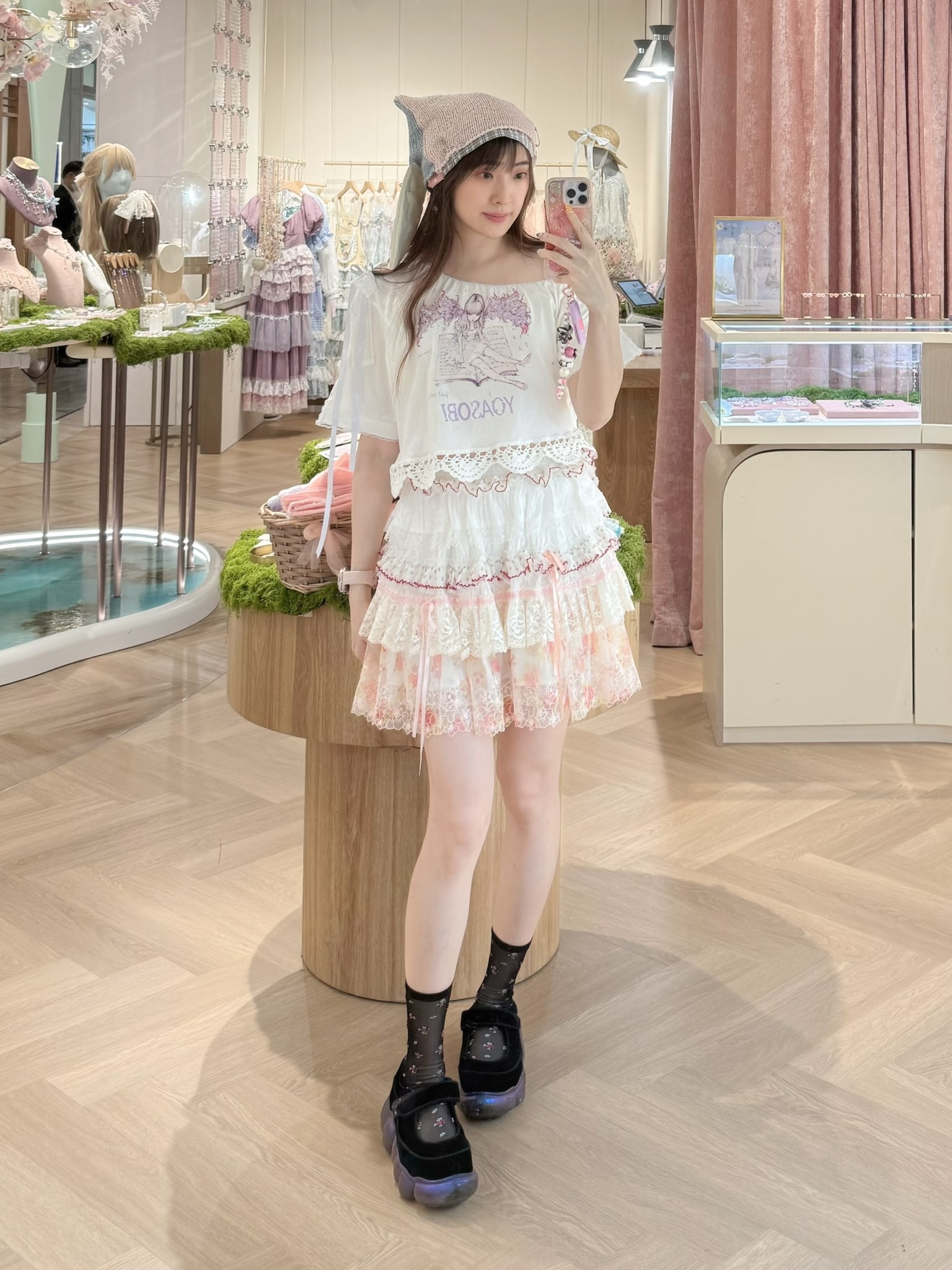 13936 YOASOBI Dreamy Off-shoulder Camisole Top (Tee Base from Uniqlo)