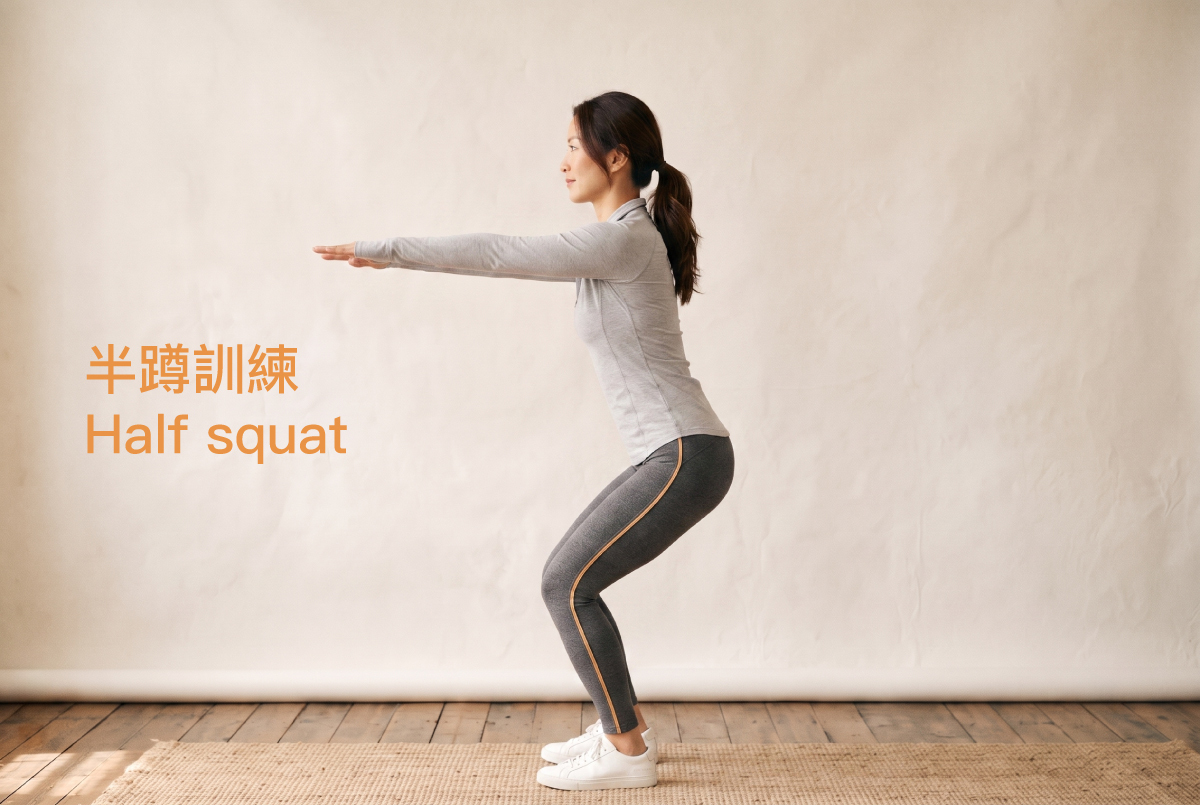 半蹲訓練示意圖