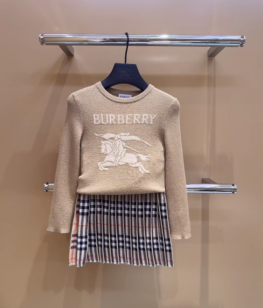 BBR kids 童款 針織 上衣 卡其色