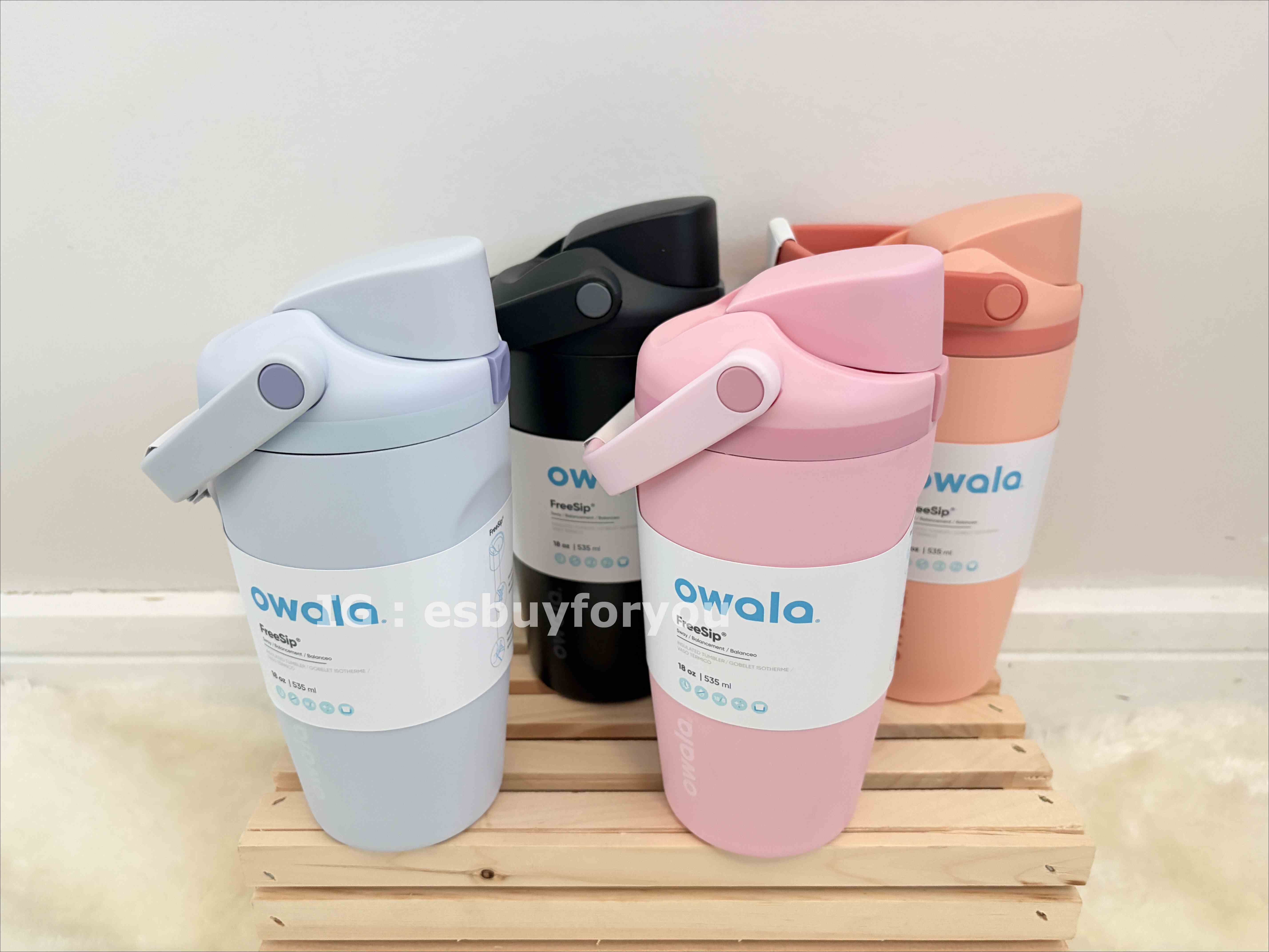 Owala (18oz) 手提款 不鏽鋼 FreeSip 水壺 (內有吸管) (多色)