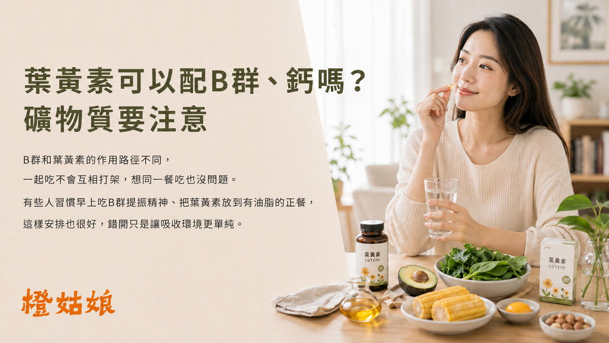葉黃素可以配 B 群、鈣嗎