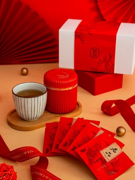 聚寶盆茶禮盒組 (紅色茶罐)