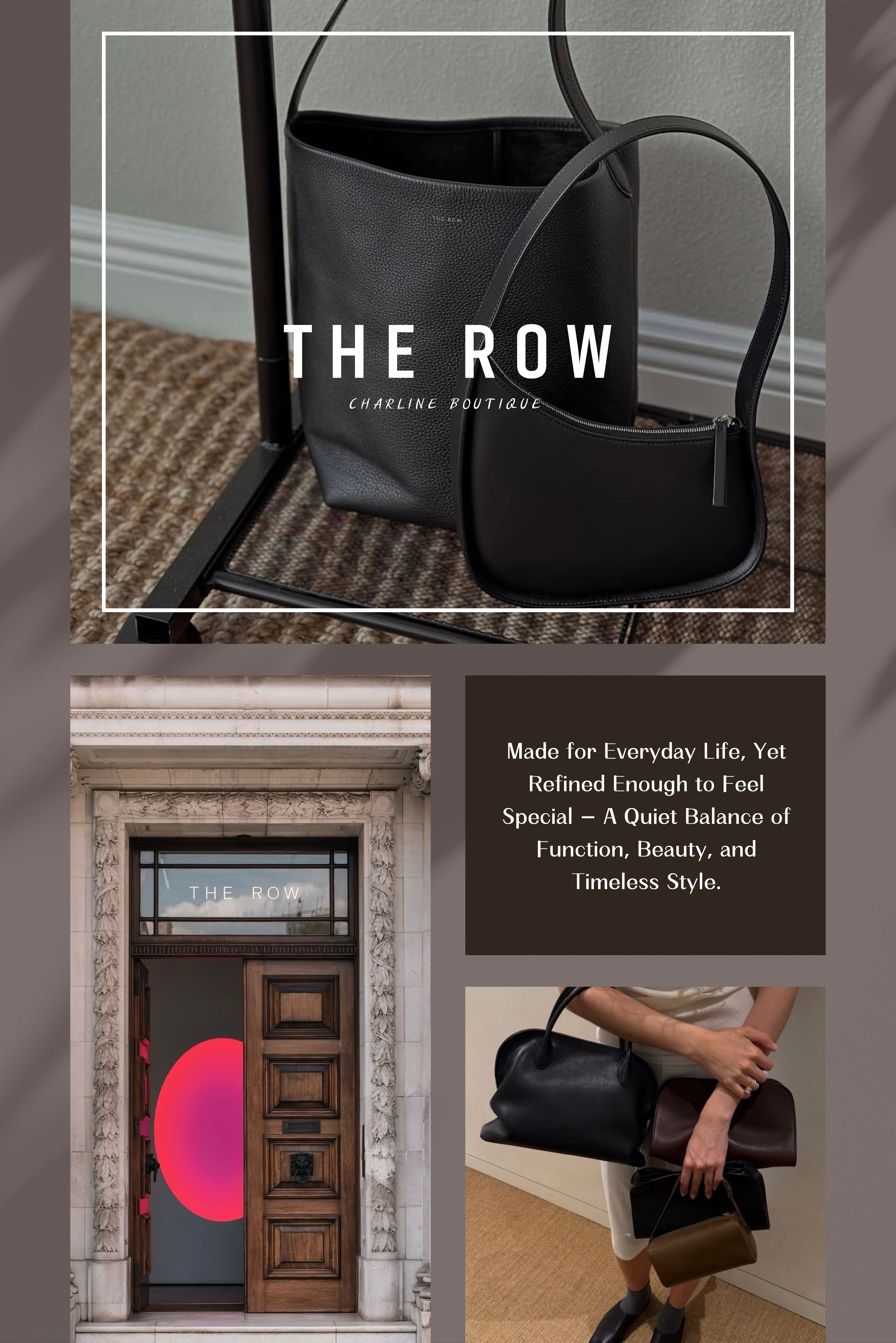 The Row Soft Margaux、Park Tote 與 Marlo 包款尺寸容量比較資訊圖