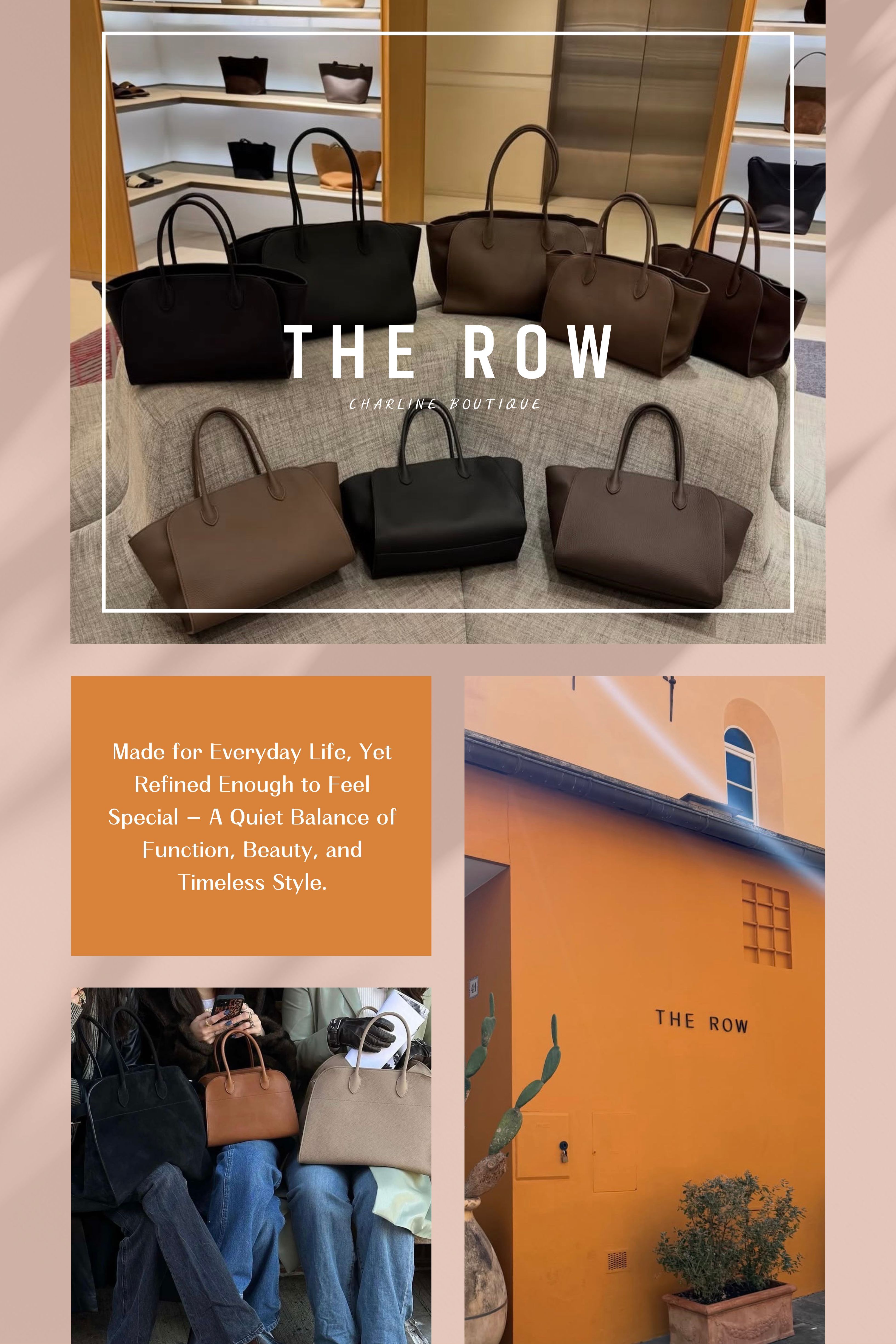 The Row 包款選購與衣櫃搭配評估資訊圖