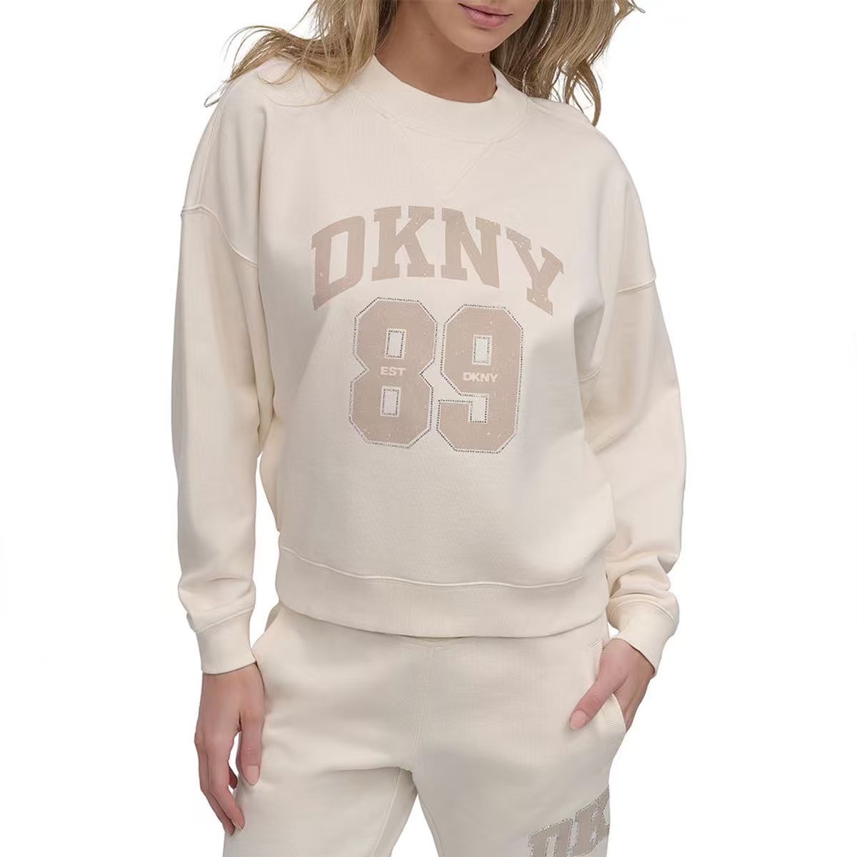 【預購】DKNY SPORT H081850 女裝圓領衛衣 (奶油色)