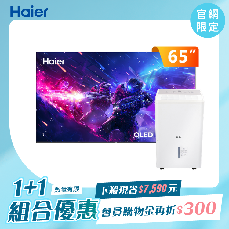 【1+1限定組合】精選必BUY組（65吋電視 H65S80GUX／12L除濕機 H12WN) 含基本安裝