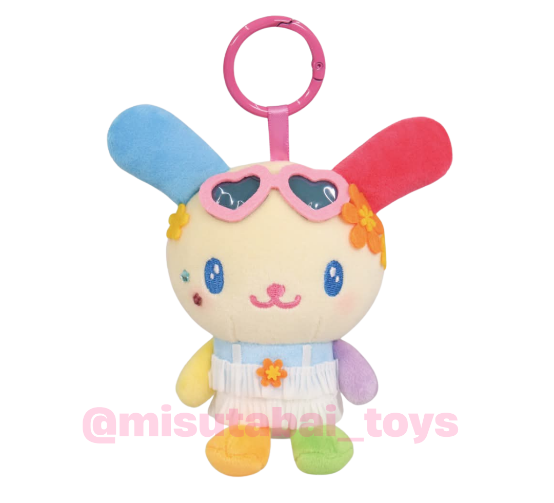 Sanrio Usahana Summer Heart Sunglasses Plush Keychain