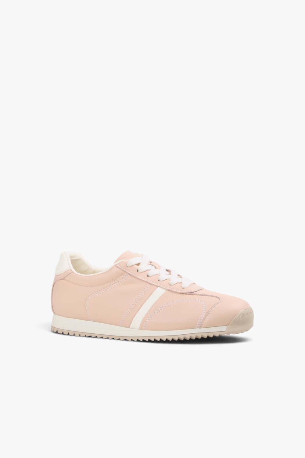 Stripe Trainer 真皮素面休閒鞋