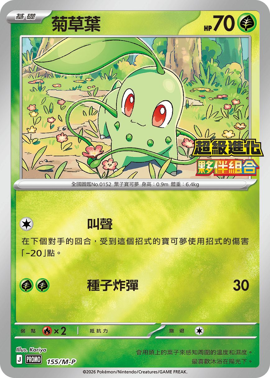【PROMO 155/M-P P】菊草葉 ［超級進化夥伴組合］