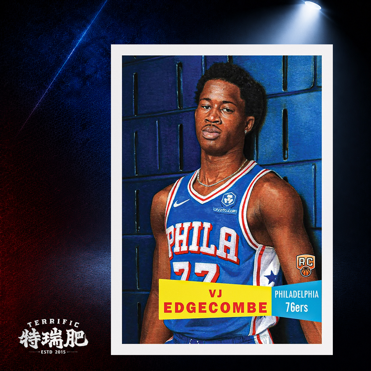 NBA球員卡 VJ Edgecombe - 2025-26 NBA Living Set® - Card 17 費城七六人 新秀