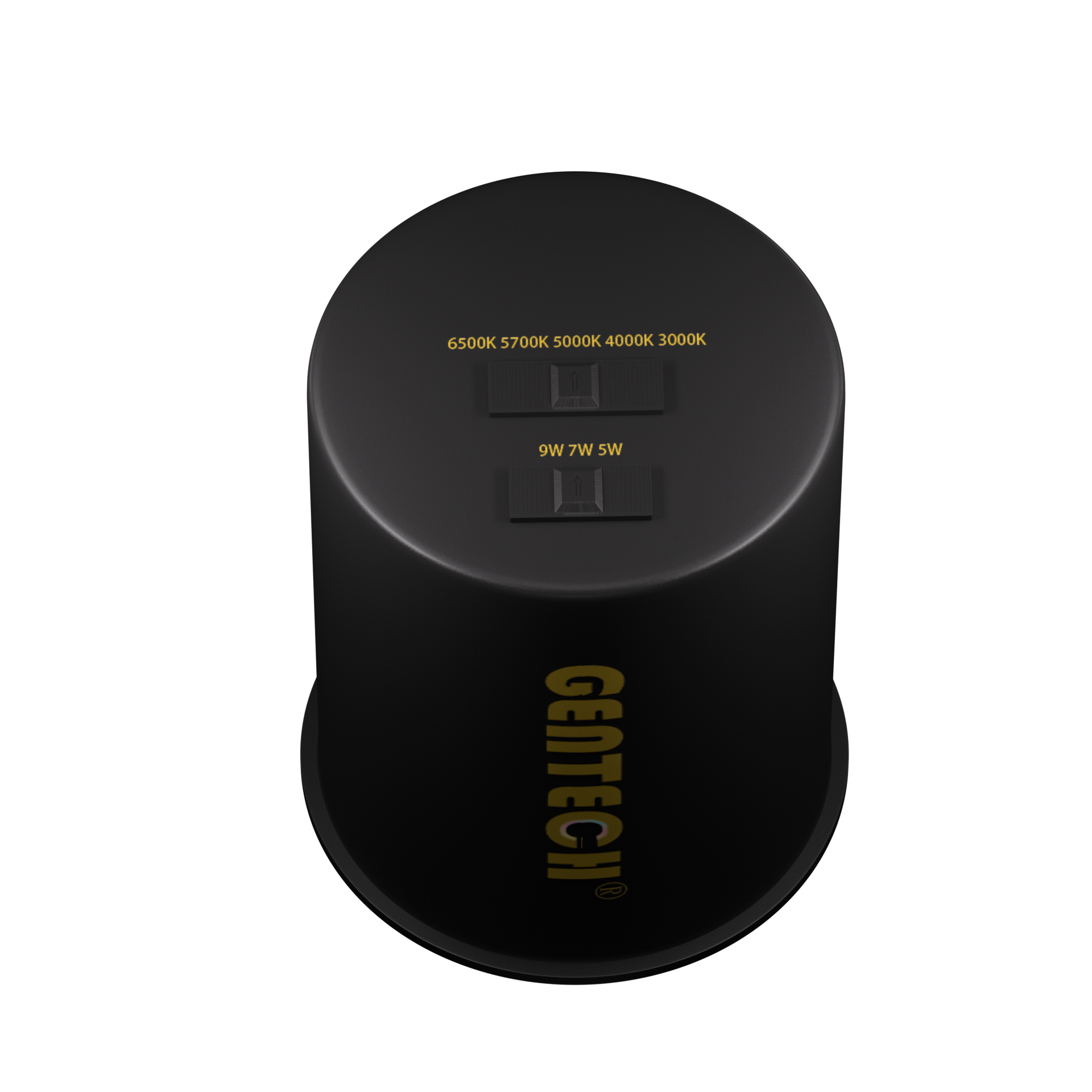 GENTECH MR16 撥碼光源模組背面的五段色溫與三段功率撥碼