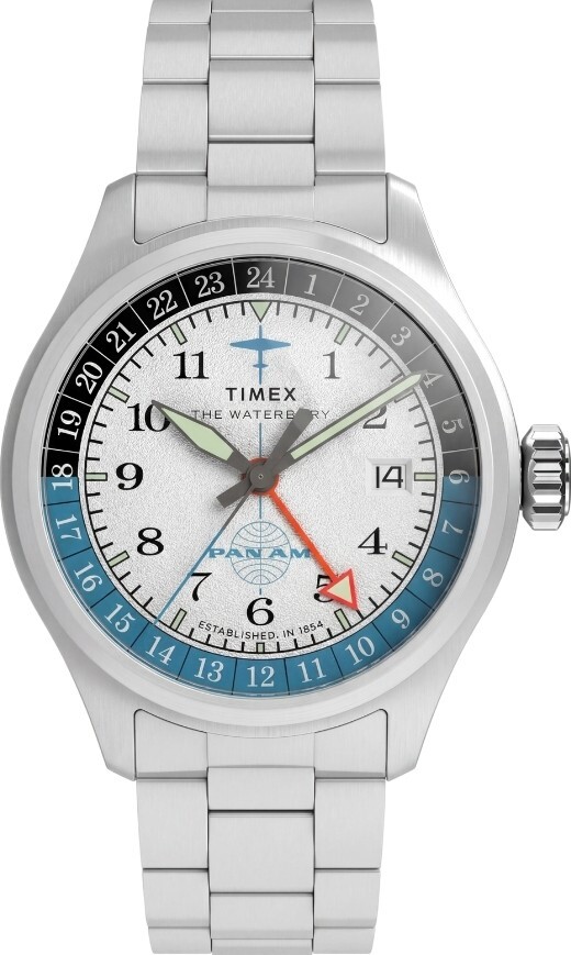 萬年鐘錶 - TIMEX 天美時 Timex X Pan Am  泛美航空聯名GMT飛行員男錶 TW2Y94600 錶徑 41MM