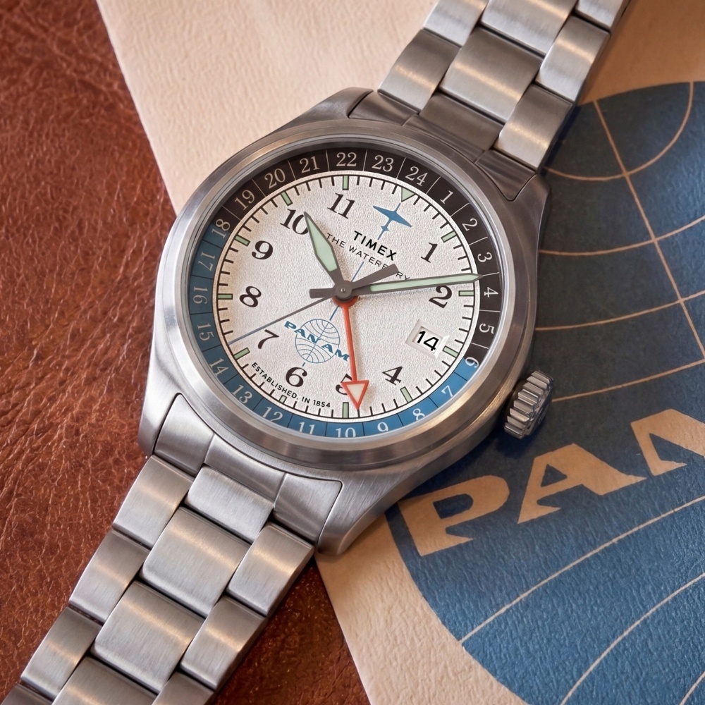 萬年鐘錶 - TIMEX 天美時 Timex X Pan Am  泛美航空聯名GMT飛行員男錶 TW2Y94600 錶徑 41MM