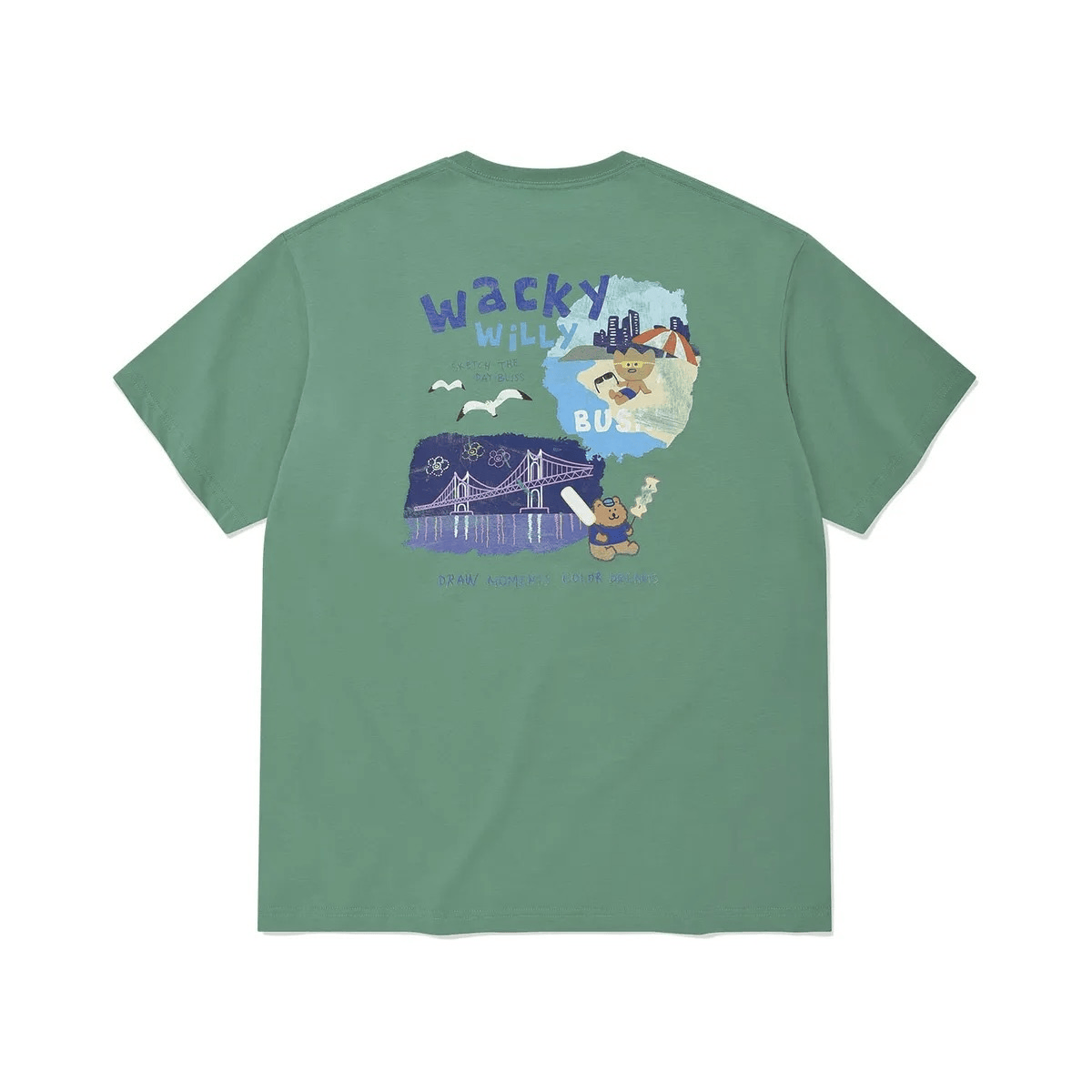 TOP 3熱賣✨入code 3件再減-$100⚡️  Wacky WiLLy｜kiky Travel Series Busan T-Shirt [2 colors] WW358