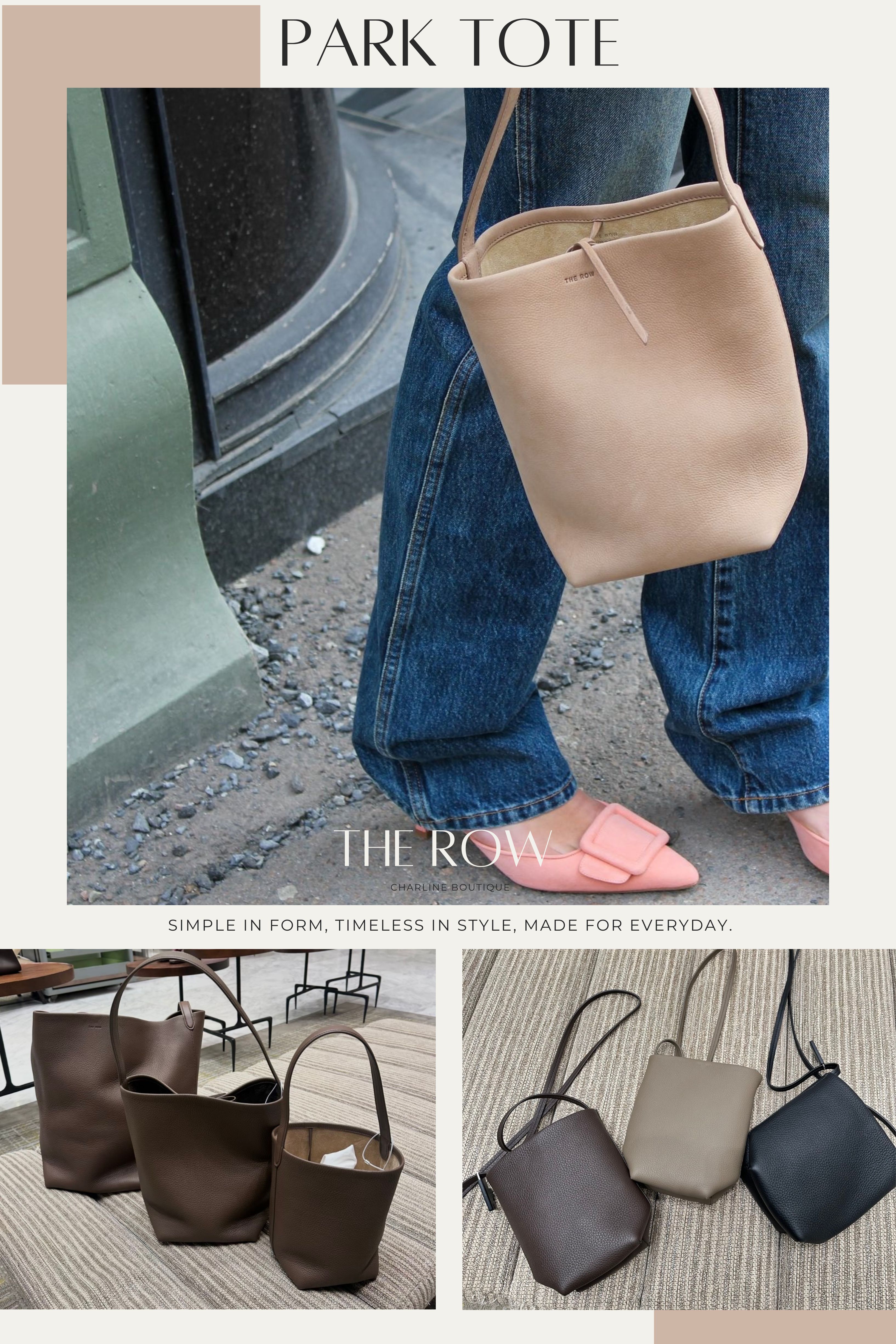 The Row Park Tote 極簡設計與皮革垂墜感資訊圖
