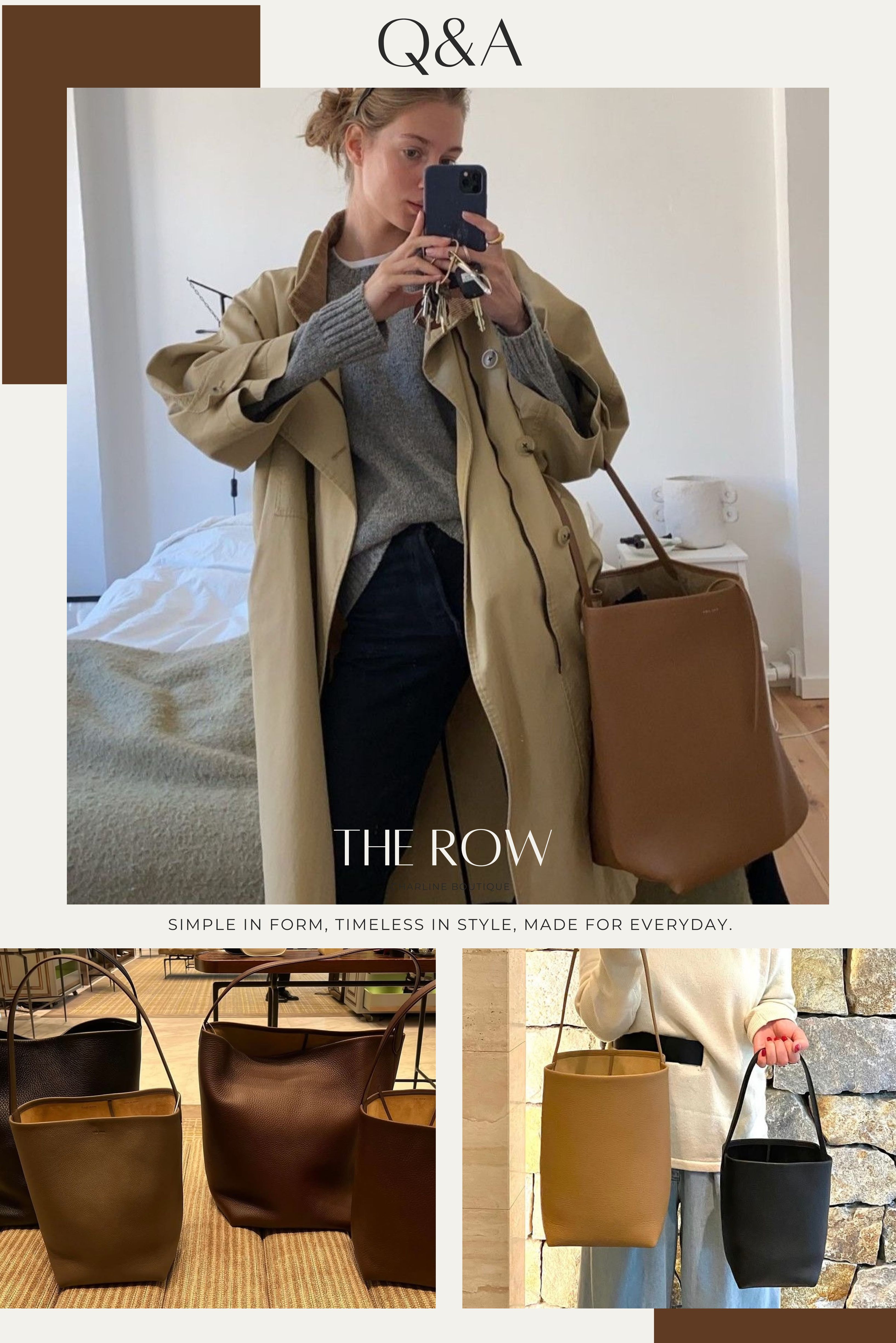 The Row Park Tote 購買前常見問題 FAQ 資訊圖