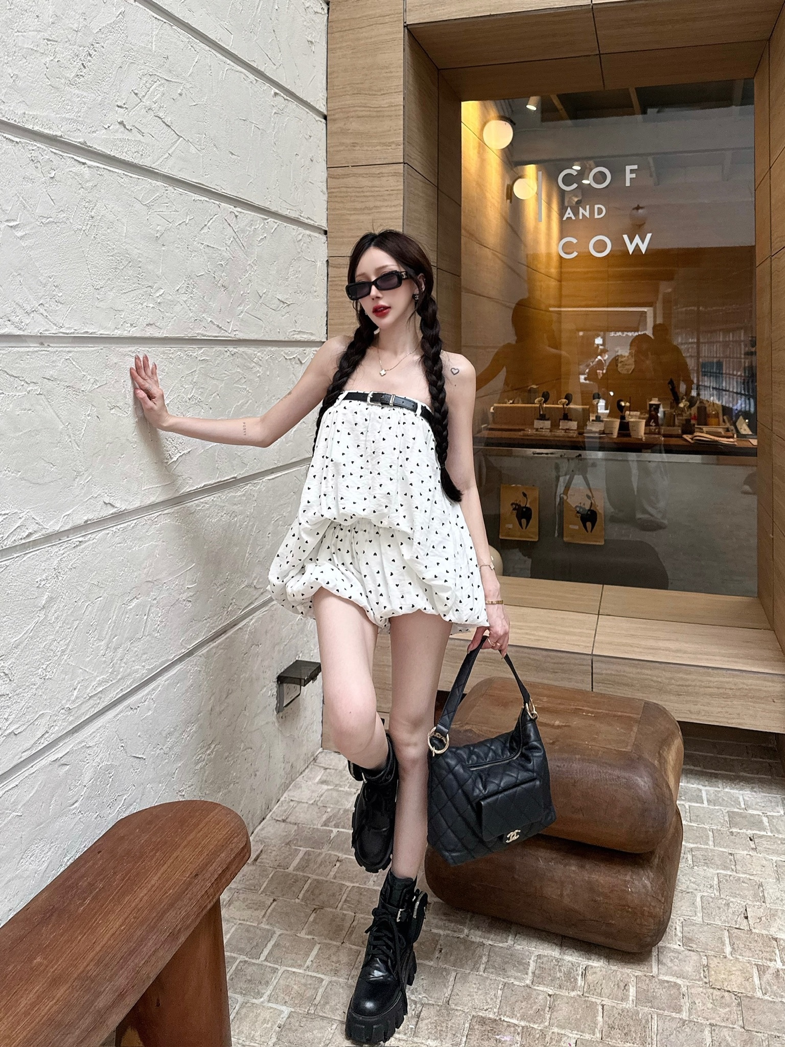 🇹🇭設計師系列 | Heart-Dot Strapless Set with Belt