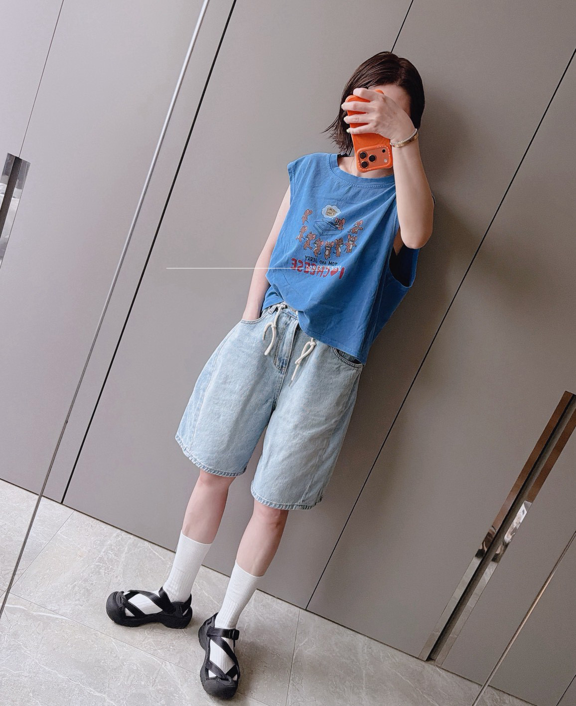 ᴴᴼᵀ ▸▸店長推薦◃◃ 7.8月新款 小老鼠卡通水洗背心 MANIFEST正韓🇰🇷