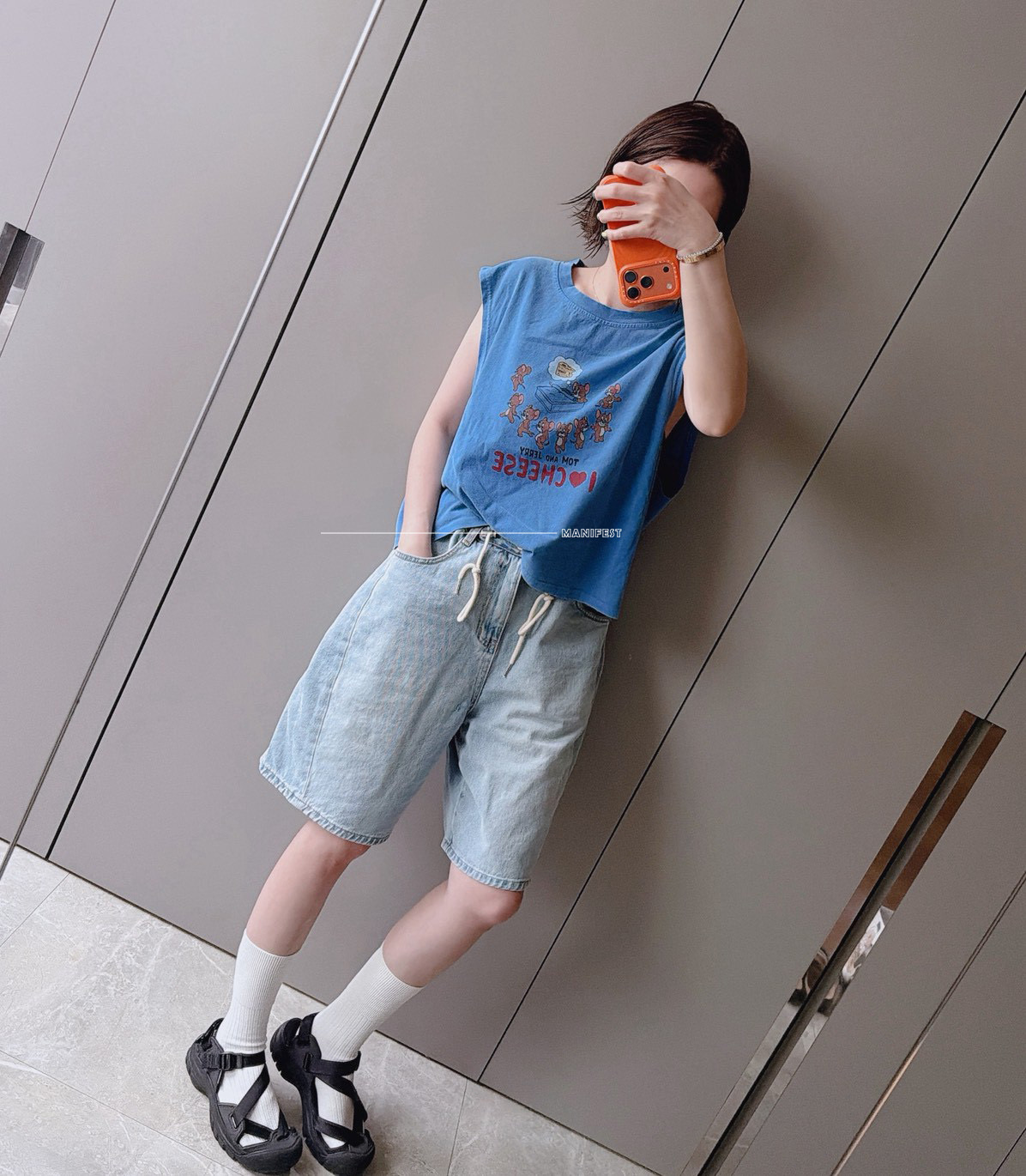 ᴴᴼᵀ ▸▸店長推薦◃◃ 7.8月新款 小老鼠卡通水洗背心 MANIFEST正韓🇰🇷