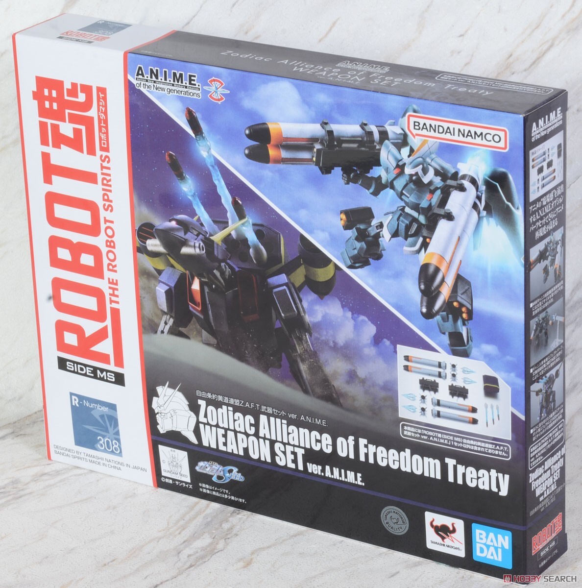 萬代 ROBOT魂 R308 擴充配件組：《機動戰士鋼彈 SEED》自由條約黃道聯盟（Z.A.F.T.）武器套組(ver. A.N.I.M.E.) 可動完成品