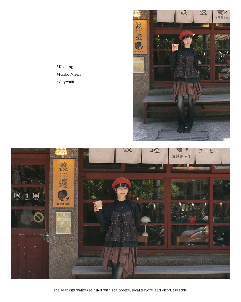All-over color checkered tie-up mesh cover-up vest, available in two colors.【01099857】in stock+pre-order