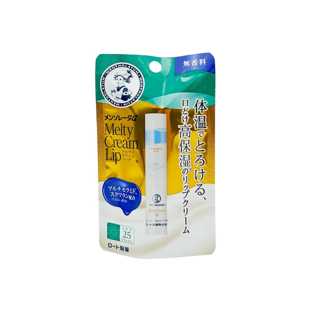 MENTHOLATUM 曼秀雷敦溫感高保濕潤唇膏-無香料 2.4G
