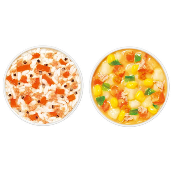 【Wakodo】Ready-to-Eat Cup Salmon & Mushroom Mixed Rice + Potato & Tuna Gratin 170g (90g+80g) (12 Months+)