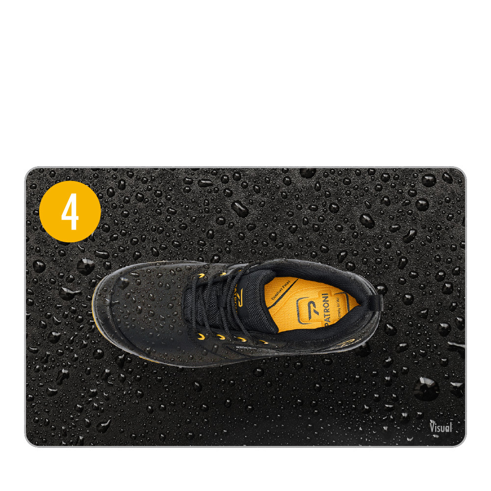 PATRONI SF2540 ARKION safety shoe in a water-repellent scenario